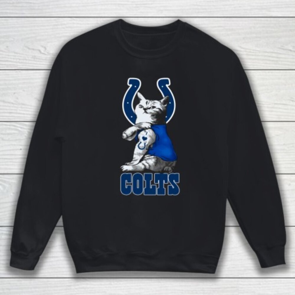 NFL Football My Cat Loves Indianapolis Colts Sweatshirt Fan Gift Unisex Apparel